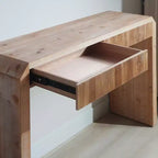GDFStudio Rae Rustic 51.8 Wooden Console Table with Ribbed Textured Drawer
