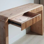 Consolle in legno Rae Rustic 51,8 con cassetto testurizzato a coste