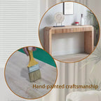 Consolle in legno Rae Rustic 51,8 con cassetto testurizzato a coste