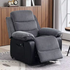 Poltrona Reclinabile con Sollevatore Elettrico con Massaggio e Calore, Poltrona Alzapersona Elettrica con Telecomandi e Tasche Laterali, Grigio