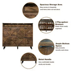 Scarpiera, Mobile Scarpiera Indipendente con 4 Cassetti a Ribalta e Design Barn Door, Comò Scarpiera Stretto e Sottile, per Ingresso, Foyer, Corridoio