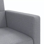 Divano Letto Loveseat Convertibile con Cuscini per Studio in Tessuto - Grigio Chiaro