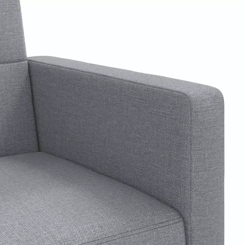 Divano Letto Loveseat Convertibile con Cuscini per Studio in Tessuto - Grigio Chiaro