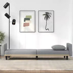 Divano Letto Loveseat Convertibile con Cuscini per Studio in Tessuto - Grigio Chiaro