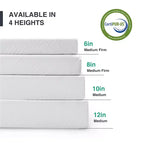 Materasso in Memory Foam Ego White 8 Medium Gel Green Tea AeroFusion