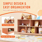 Mobile Cubby, Armadietto Mobiletto con 5 Scomparti, Libreria Cubby a 2 Ripiani, Scaffali per Aula, Naturale