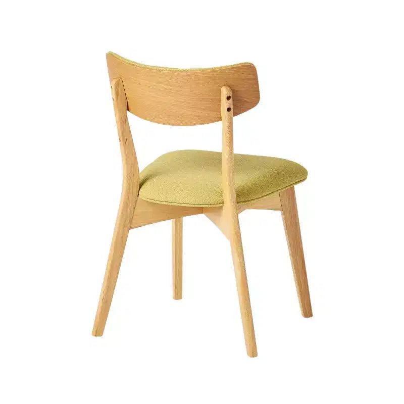 Set da pranzo Laila 5 pezzi in legno di gomma moderno di metà secolo con cuscini