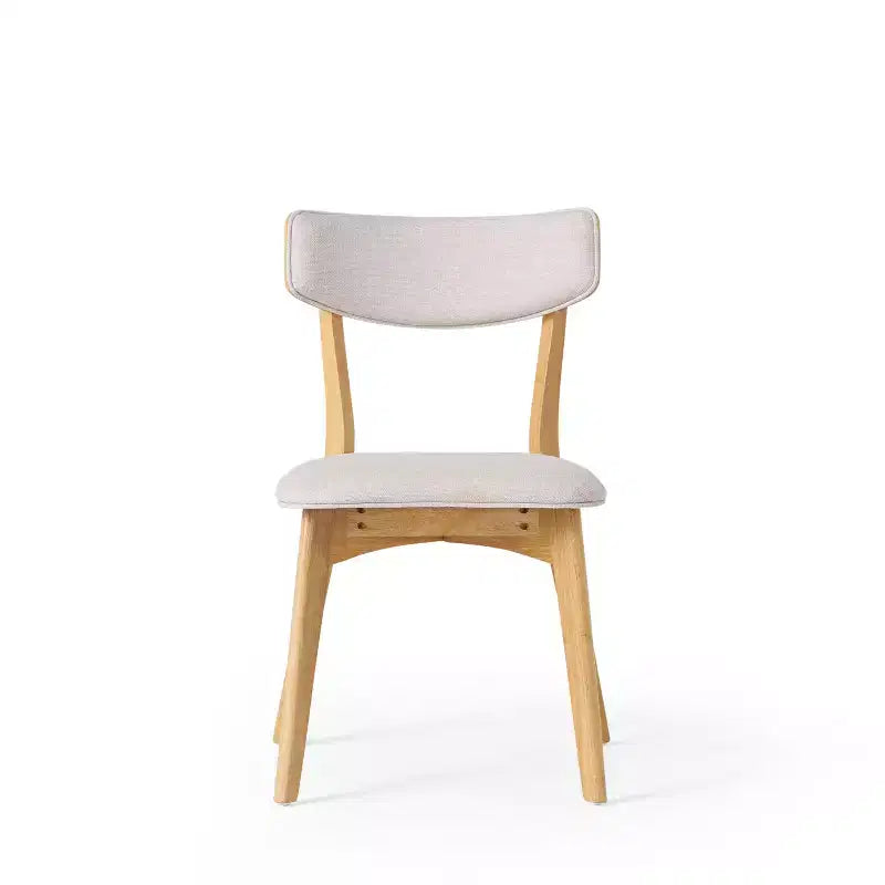 Set da pranzo Laila 5 pezzi in legno di gomma moderno di metà secolo con cuscini