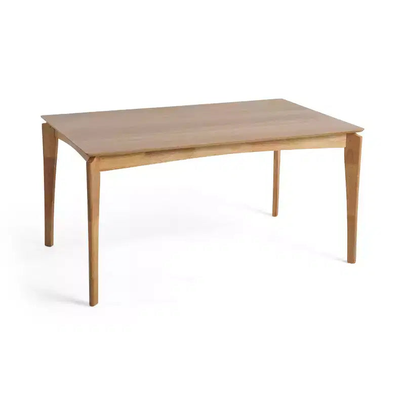 Set da pranzo Laila 5 pezzi in legno di gomma moderno di metà secolo con cuscini
