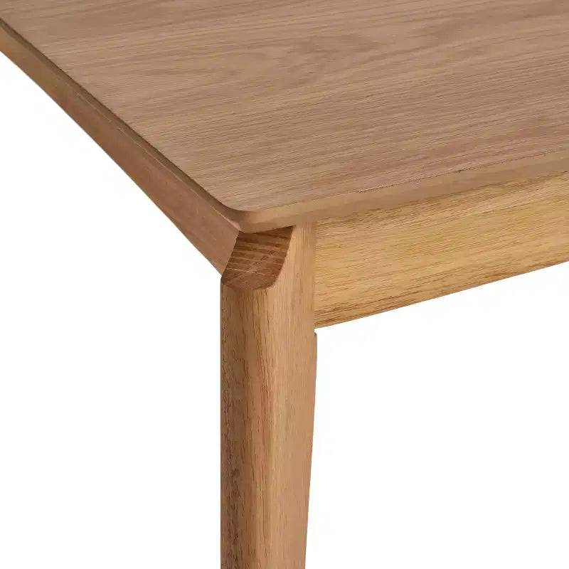 Set da pranzo Laila 5 pezzi in legno di gomma moderno di metà secolo con cuscini