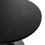 Set da pranzo Verve 5 pezzi con tavolo da pranzo rotondo da 36" con ripiano in MDF nero e 4 sedie da pranzo