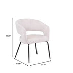 Set da pranzo Verve 5 pezzi con tavolo da pranzo rotondo da 36" con ripiano in MDF nero e 4 sedie da pranzo