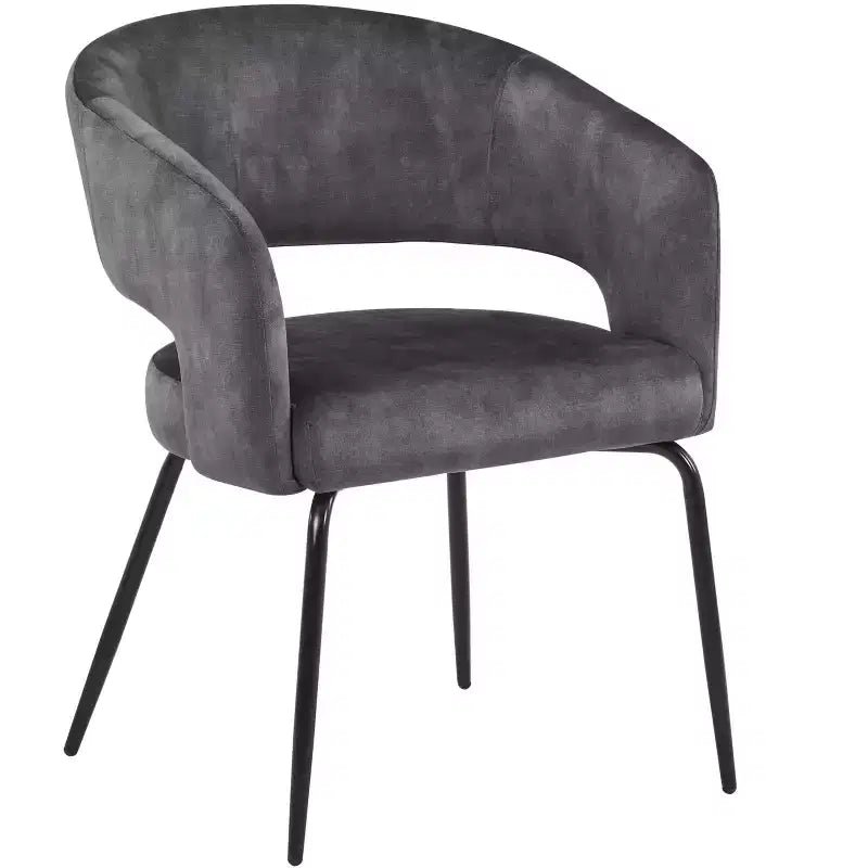 Set da pranzo Verve 5 pezzi con tavolo da pranzo rotondo da 36" con ripiano in MDF nero e 4 sedie da pranzo