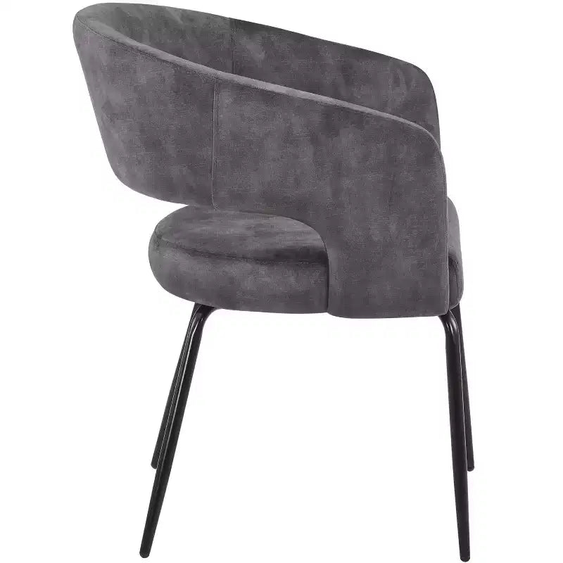 Set da pranzo Verve 5 pezzi con tavolo da pranzo rotondo da 36" con ripiano in MDF nero e 4 sedie da pranzo