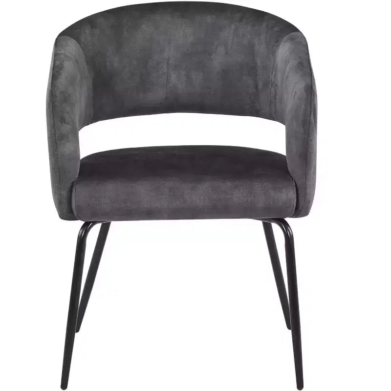 Set da pranzo Verve 5 pezzi con tavolo da pranzo rotondo da 36" con ripiano in MDF nero e 4 sedie da pranzo