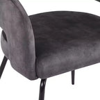 Set da pranzo Verve 5 pezzi con tavolo da pranzo rotondo da 36" con ripiano in MDF nero e 4 sedie da pranzo