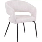 Set da pranzo Verve 5 pezzi con tavolo da pranzo rotondo da 36" con ripiano in MDF nero e 4 sedie da pranzo