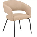 Set da pranzo Verve 5 pezzi con tavolo da pranzo rotondo da 36" con ripiano in MDF nero e 4 sedie da pranzo