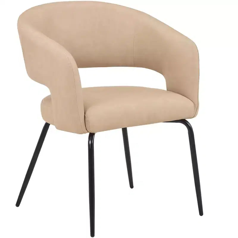 Set da pranzo Verve 5 pezzi con tavolo da pranzo rotondo da 36" con ripiano in MDF nero e 4 sedie da pranzo