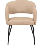 Set da pranzo Verve 5 pezzi con tavolo da pranzo rotondo da 36" con ripiano in MDF nero e 4 sedie da pranzo