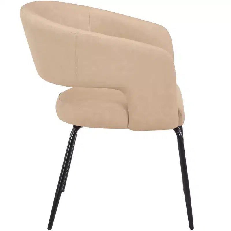 Set da pranzo Verve 5 pezzi con tavolo da pranzo rotondo da 36" con ripiano in MDF nero e 4 sedie da pranzo