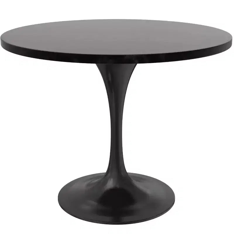 Set da pranzo Verve 5 pezzi con tavolo da pranzo rotondo da 36" con ripiano in MDF nero e 4 sedie da pranzo