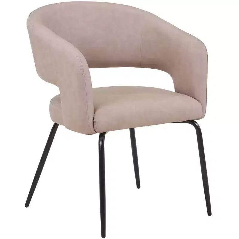 Set da pranzo Verve 5 pezzi con tavolo da pranzo rotondo da 36" con ripiano in MDF nero e 4 sedie da pranzo