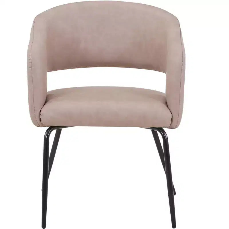 Set da pranzo Verve 5 pezzi con tavolo da pranzo rotondo da 36" con ripiano in MDF nero e 4 sedie da pranzo