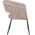Set da pranzo Verve 5 pezzi con tavolo da pranzo rotondo da 36" con ripiano in MDF nero e 4 sedie da pranzo