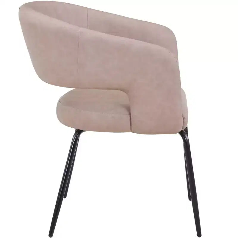 Set da pranzo Verve 5 pezzi con tavolo da pranzo rotondo da 36" con ripiano in MDF nero e 4 sedie da pranzo