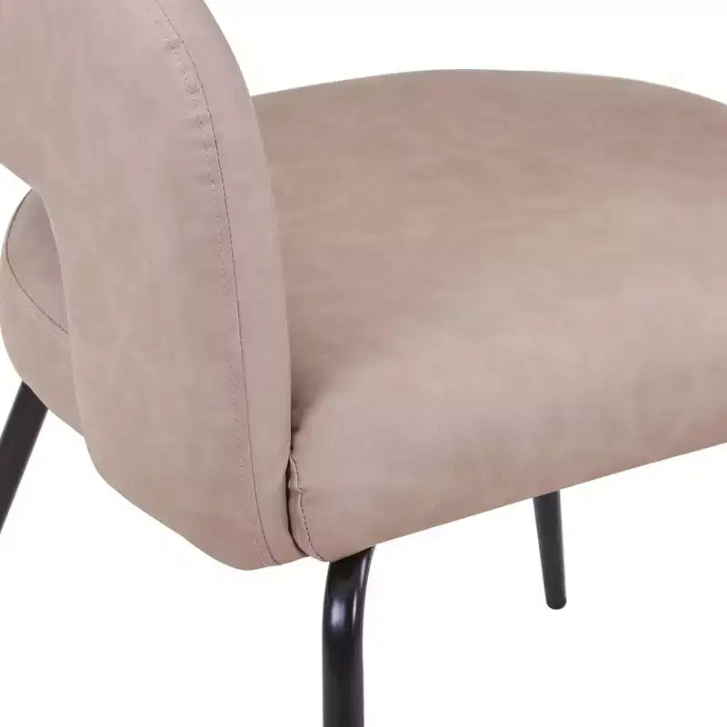 Set da pranzo Verve 5 pezzi con tavolo da pranzo rotondo da 36" con ripiano in MDF nero e 4 sedie da pranzo