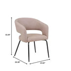Set da pranzo Verve 5 pezzi con tavolo da pranzo rotondo da 36" con ripiano in MDF nero e 4 sedie da pranzo