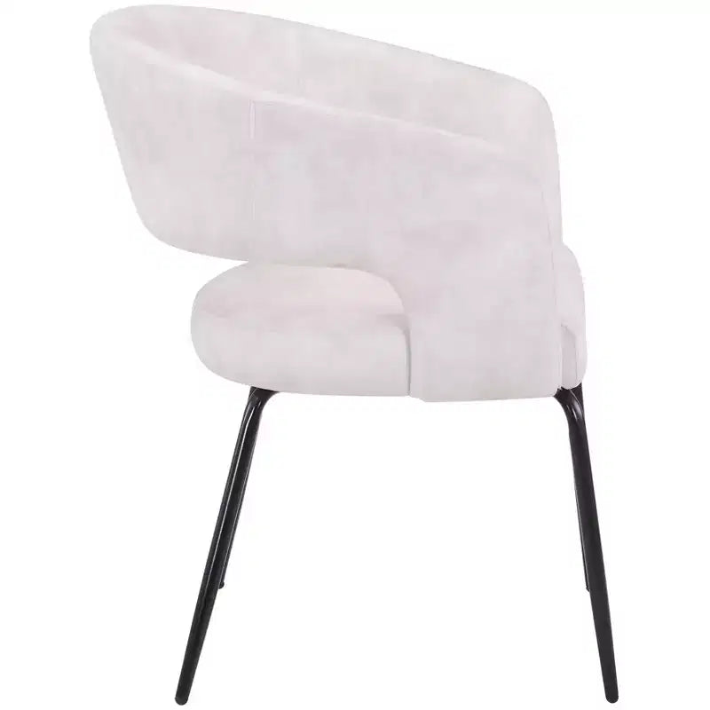 Set da pranzo Verve 5 pezzi con tavolo da pranzo rotondo da 36" con ripiano in MDF nero e 4 sedie da pranzo