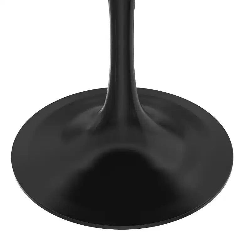 Set da pranzo Verve 5 pezzi con tavolo da pranzo rotondo da 36" con ripiano in MDF nero e 4 sedie da pranzo