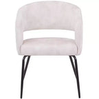 Set da pranzo Verve 5 pezzi con tavolo da pranzo rotondo da 36" con ripiano in MDF nero e 4 sedie da pranzo