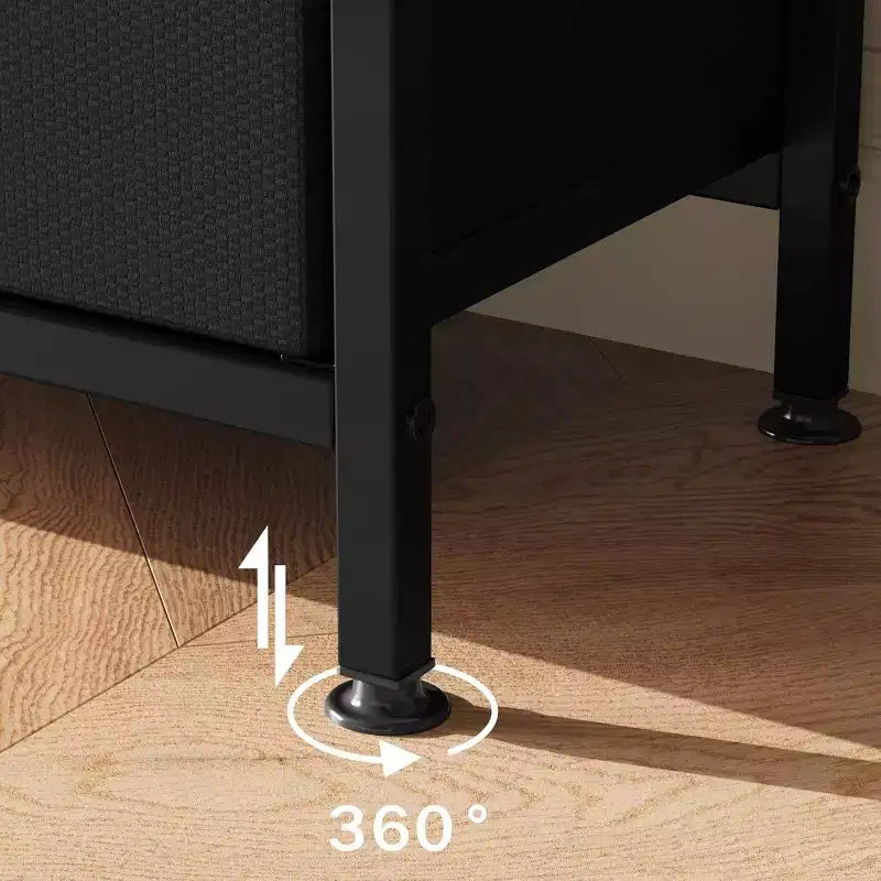 Mobile porta TV nero da 55" con cassetti grigi, mobile da soggiorno/camera da letto in stile cassettiera per riporre gli oggetti