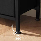 Mobile porta TV nero da 55" con cassetti grigi, mobile da soggiorno/camera da letto in stile cassettiera per riporre gli oggetti