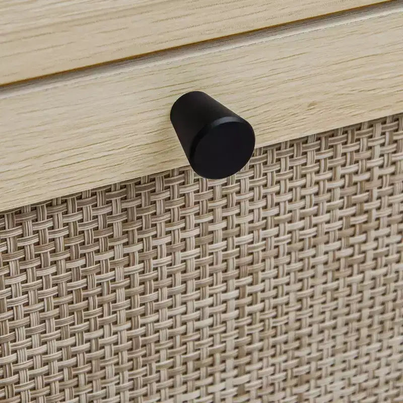 Scarpiera 3 ante in rattan, mobile scarpiera indipendente moderno