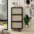 Scarpiera 3 ante in rattan, mobile scarpiera indipendente moderno
