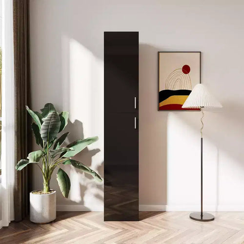Armadietti Decorativi Indipendenti a 2 Ante con Ripiani Regolabili