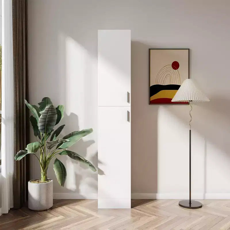 Armadietti Decorativi Indipendenti a 2 Ante con Ripiani Regolabili