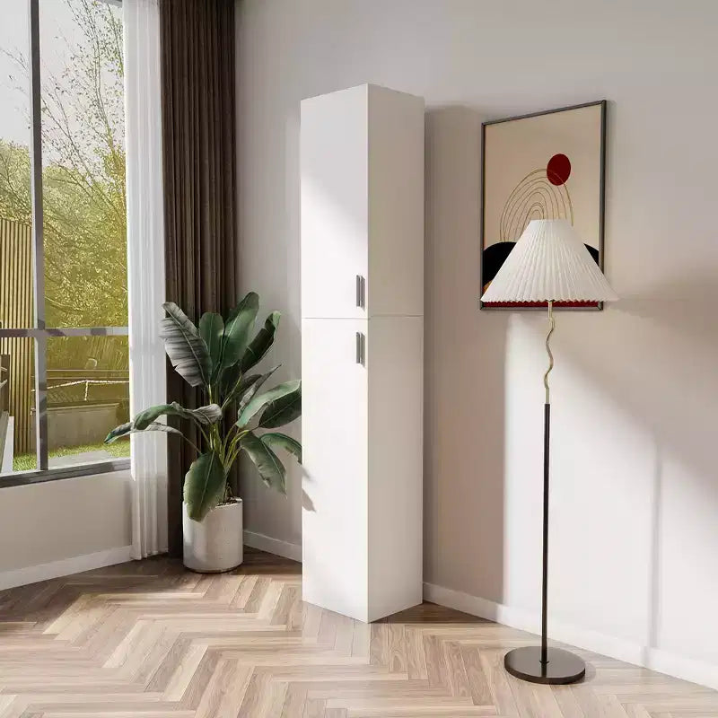 Armadietti Decorativi Indipendenti a 2 Ante con Ripiani Regolabili