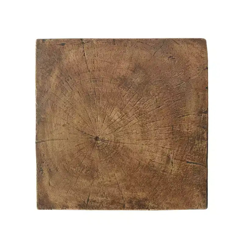 1 Tavolino Sculptural Hourglass, Tavolino Artigianale Effetto Legno per Salotto, Patio