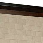 Specchio per cassettiera, 38 pollici, legno massello marrone noce scuro e nero