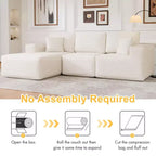 Divano componibile con chaise longue a L, divano moderno imbottito Cloud con cuscini decorativi per soggiorno e camera da letto