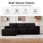 Divano componibile con chaise longue a L, divano moderno imbottito Cloud con cuscini decorativi per soggiorno e camera da letto