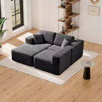 Divano componibile con chaise longue a L, divano moderno imbottito Cloud con cuscini decorativi per soggiorno e camera da letto