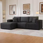 Divano componibile con chaise longue a L, divano moderno imbottito Cloud con cuscini decorativi per soggiorno e camera da letto