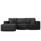 Divano componibile con chaise longue a L, divano moderno imbottito Cloud con cuscini decorativi per soggiorno e camera da letto