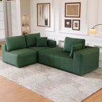 Divano componibile con chaise longue a L, divano moderno imbottito Cloud con cuscini decorativi per soggiorno e camera da letto